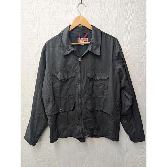 Filson Other - Filson Bell Bomber Waxed Cotton Navy Blue Full Zip Jacket Men's Size Large